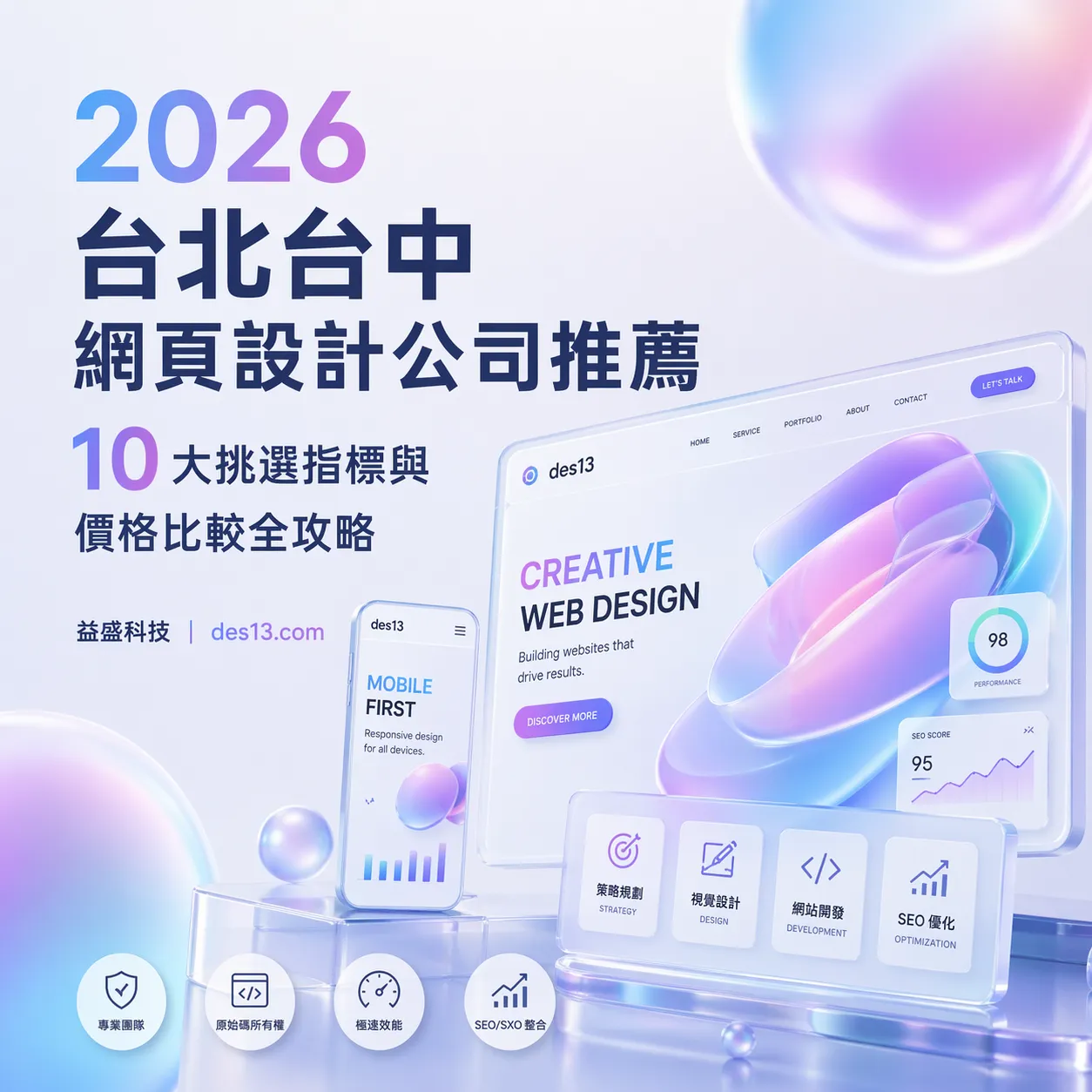2026 台中網頁設計公司推薦－10 大挑選指標與價格比較全攻略