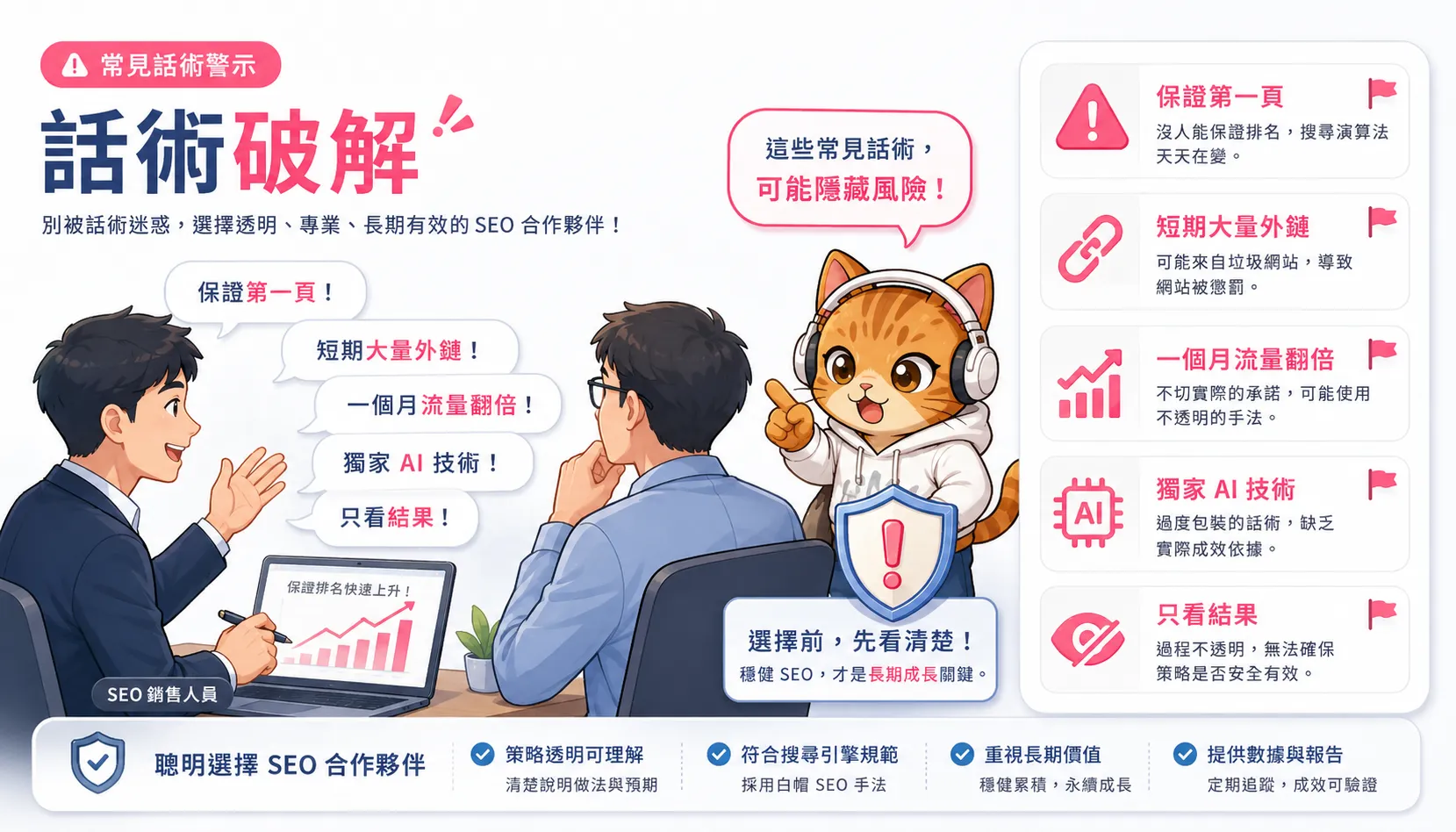 SEO業務話術警示插圖