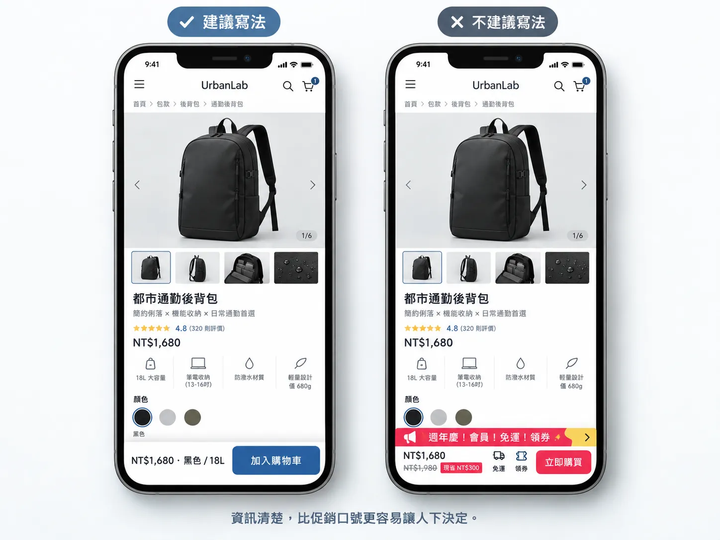 電商產品頁範例