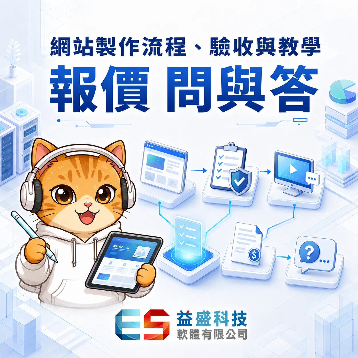 網站製作流程、驗收與教學 報價 問與答