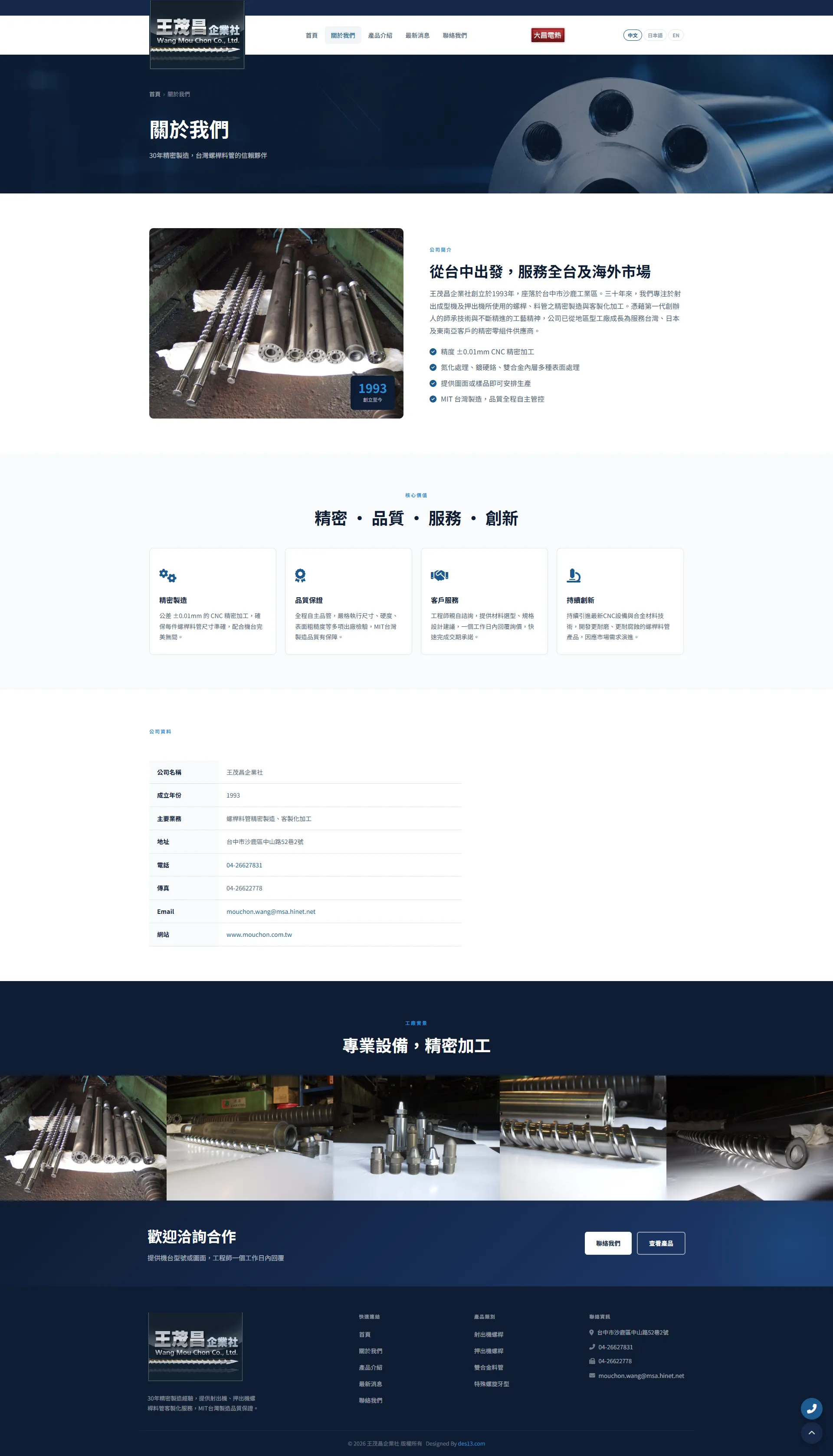 王茂昌企業社－官網關於我們