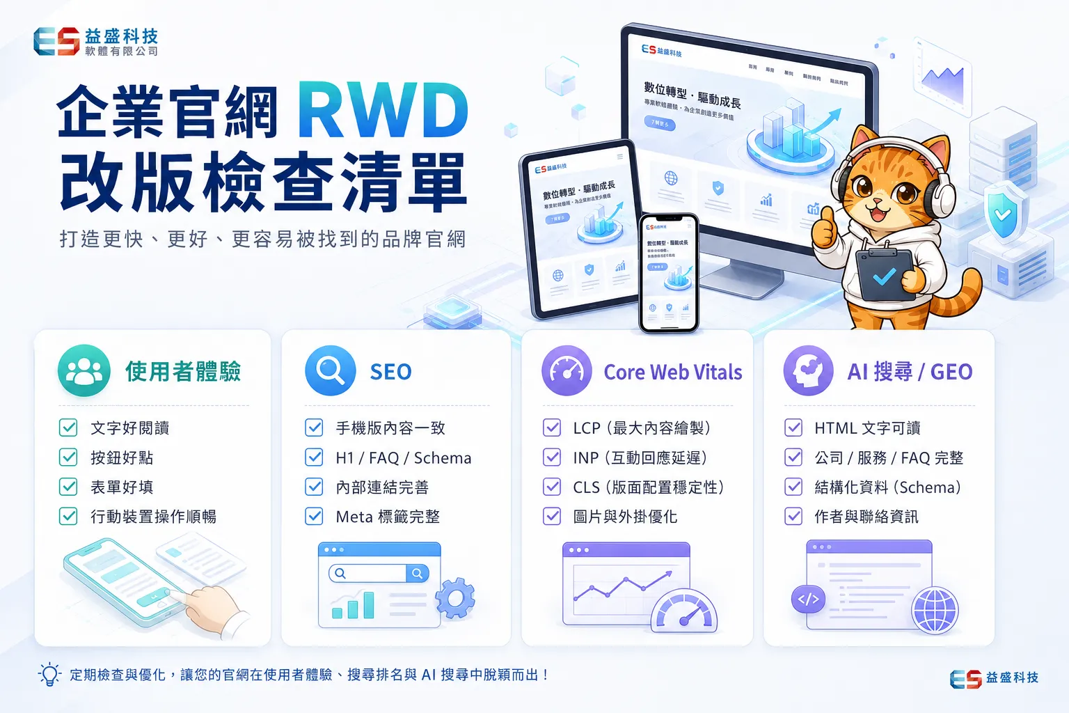 企業官網 RWD 改版檢查清單